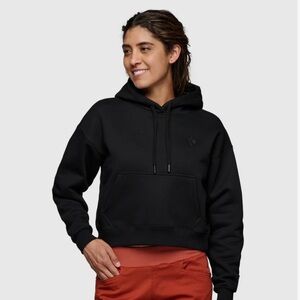 Black Diamond Crop Pullover Hoodie